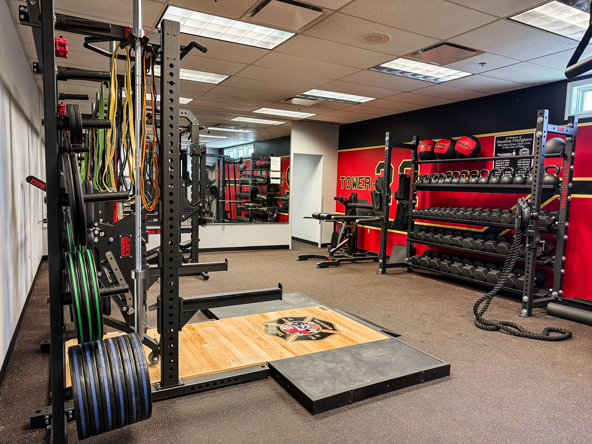 Power Lift Tactical Fire Department Weight Room Installation