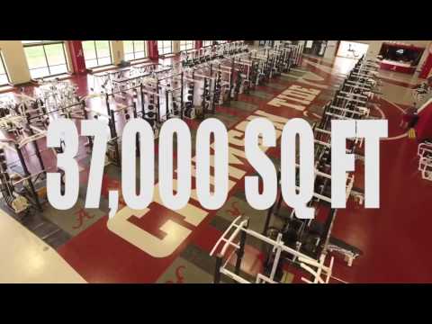 University of Alabama Football Practice Facility Weight Room Video