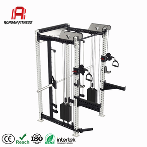 3 in 1 Smith Machine Cable Crossover Power Cage