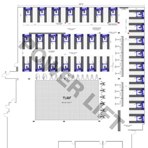 Power Lift 2D CAD Blueprint and Architectural Layout Design