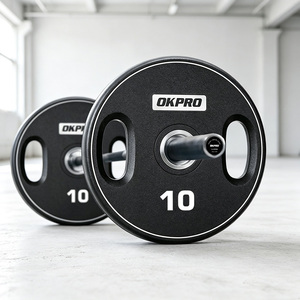 OKPRO Weight Plate Manufacturer High Quality PU Urethane Barbell Plate