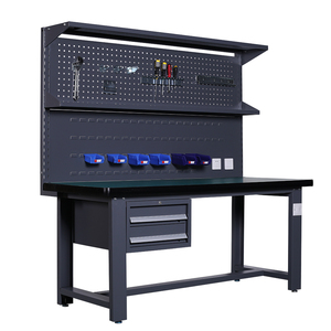 Workshop Bench With Drawer Metal Heavy Duty Workbench Table