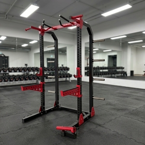 Commercial Power Rack Half Cage Squat Rack 75x75x3mm Steel Tube